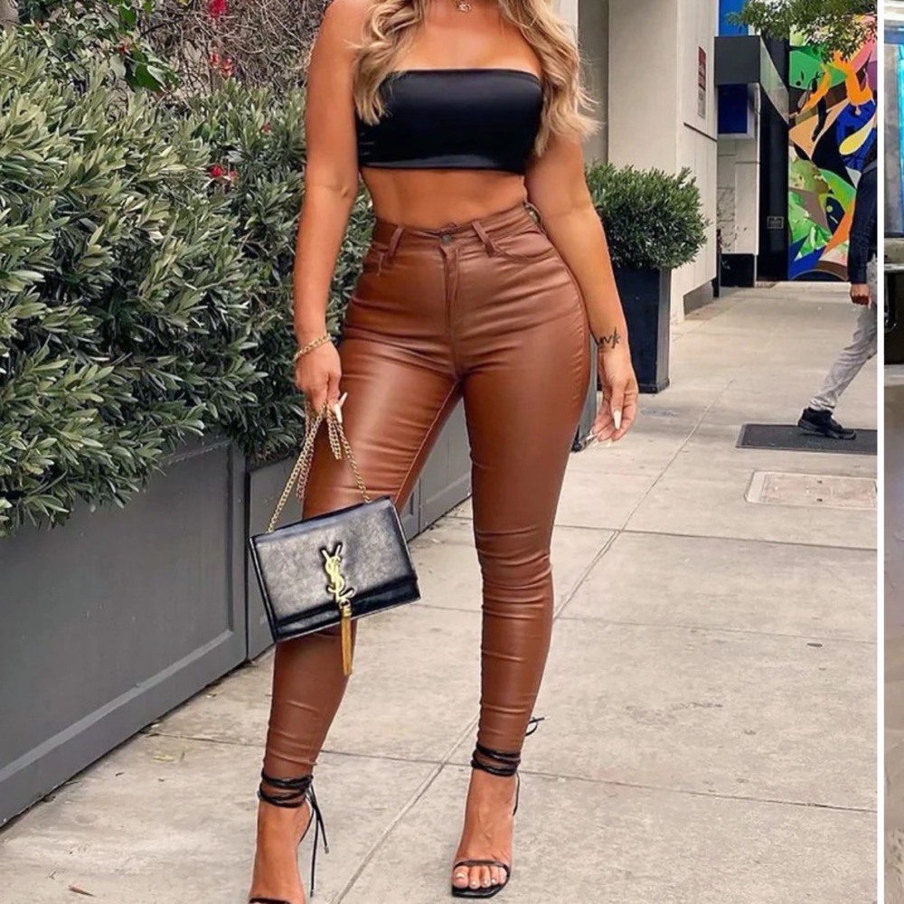 NWT Fashion nova double dare faux leather pants